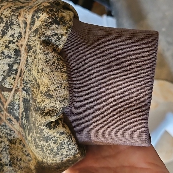 Russell Outdoors Mens Mossy Oak Brush Jacket Camouflage XL Hooded Quilt Lined - Picture 6 of 15